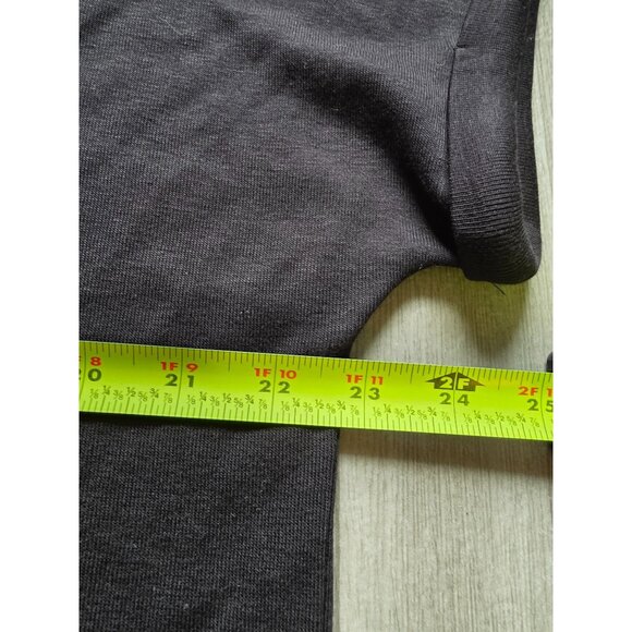 Chicos Black Tunic Top W/Silver Accent Stripes Size 3 (18/20 XL) Short Sleeves - Picture 8 of 8